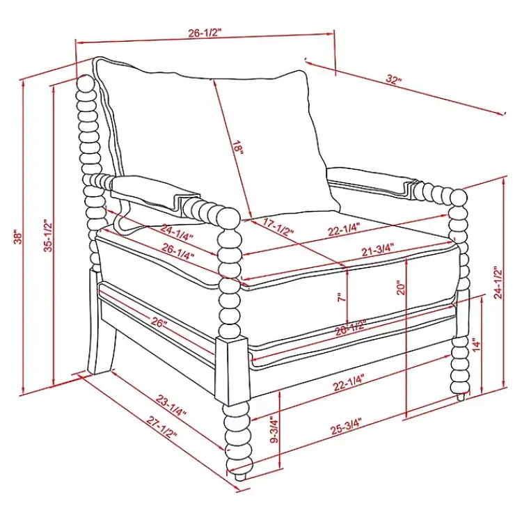 Kirklands Home Accent Chairs|and White Beaded Frame Accent Chair Gray
