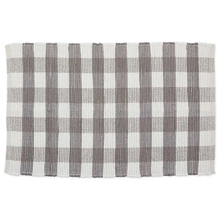 Kirklands Home Accent Rugs|and White Buffalo Check Accent Rug Gray