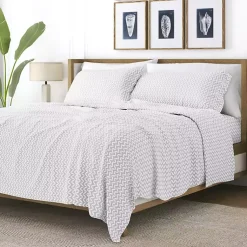 Kirklands Home Bed Sheets|Gray and White Chevron 3-pc. Twin Sheet Set