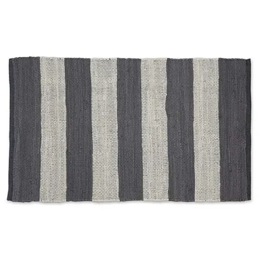 Kirklands Home Accent Rugs|and White Stripe Cotton Accent Rug, 2x3 Gray