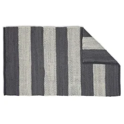 Kirklands Home Accent Rugs|and White Stripe Cotton Accent Rug, 2x3 Gray