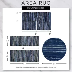 Kirklands Home Accent Rugs|and White Stripe Cotton Accent Rug, 2x3 Gray