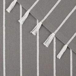 Kirklands Home Table Linens|and White Striped Napkins, Set of 4 Gray