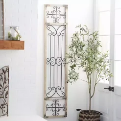 Kirklands Home Wall Plaques|Gray Angelic Scrollwork Panel Wall Plaque