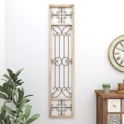 Kirklands Home Wall Plaques|Gray Angelic Scrollwork Panel Wall Plaque