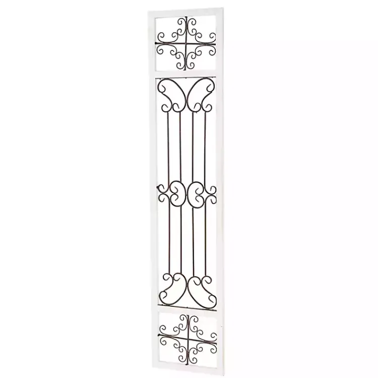 Kirklands Home Wall Plaques|Gray Angelic Scrollwork Panel Wall Plaque