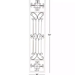 Kirklands Home Wall Plaques|Gray Angelic Scrollwork Panel Wall Plaque