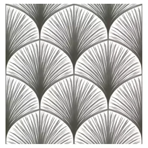 Kirklands Home Wall Murals & Wallpaper|Gray Art Deco Fans Peel & Stick Wallpaper