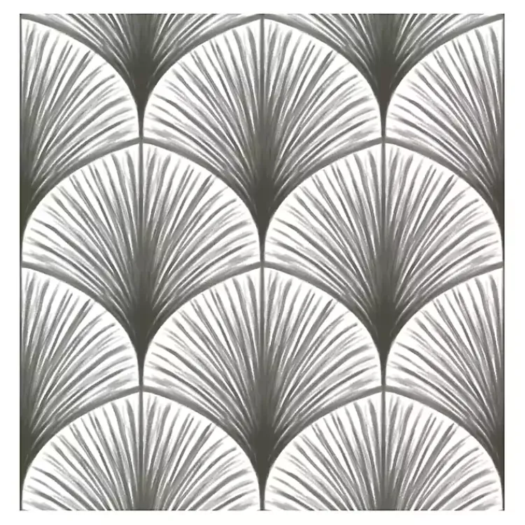 Kirklands Home Wall Murals & Wallpaper|Gray Art Deco Fans Peel & Stick Wallpaper