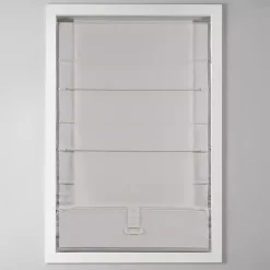 Kirklands Home Curtains & Drapes|Basketweave Cordless Roman Shade, 35 in. Gray