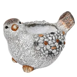 Kirklands Home Planters|Gray Bird Planter with Pebble Accents