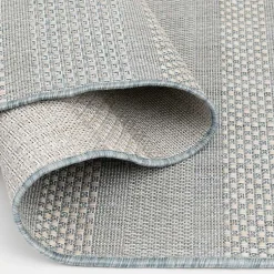 Kirklands Home Outdoor Rugs|Blue Elletta Indoor/Outdoor Area Rug, 2x7 Gray