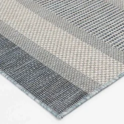 Kirklands Home Outdoor Rugs|Blue Elletta Indoor/Outdoor Area Rug, 7x9 Gray