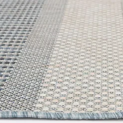 Kirklands Home Outdoor Rugs|Blue Elletta Indoor/Outdoor Area Rug, 7x9 Gray