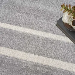 Kirklands Home Outdoor Rugs|Bordered Indoor/Outdoor Area Rug, 8x10 Gray