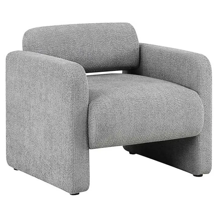 Kirklands Home Accent Chairs|Boucle Modern Accent Chair Gray