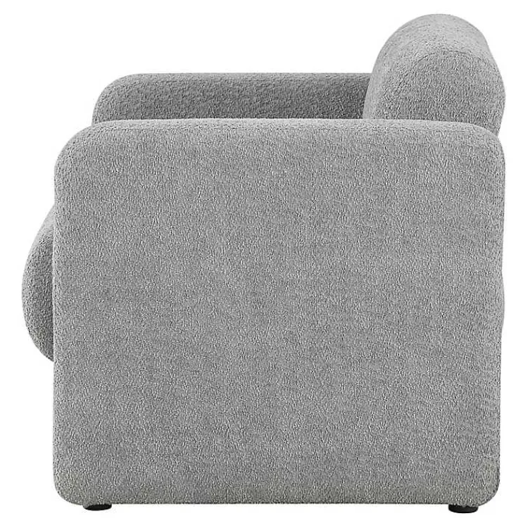 Kirklands Home Accent Chairs|Boucle Modern Accent Chair Gray