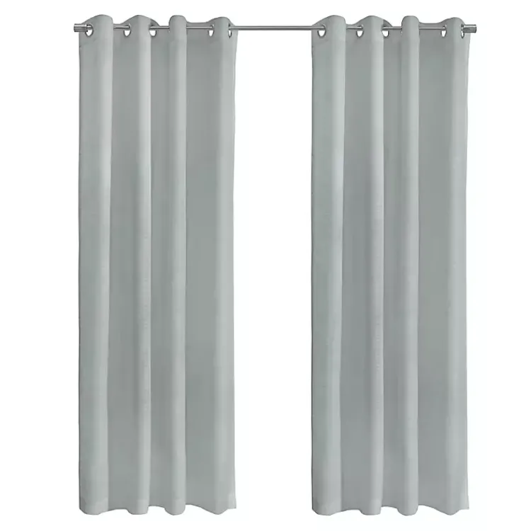Kirklands Home Curtains & Drapes|Boucle Sheer Single Curtain Panel, 63 in. Gray