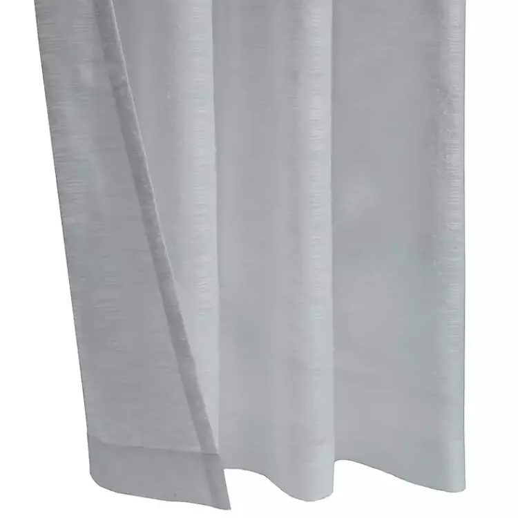 Kirklands Home Curtains & Drapes|Boucle Sheer Single Curtain Panel, 108 in. Gray
