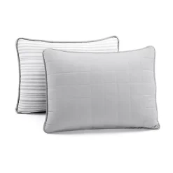 Kirklands Home Quilts|Box Stitch Cotton Full/Queen 3-pc. Quilt Set Gray