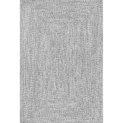 Kirklands Home Area Rugs|Braided Lefebvre Area Rug, 12x18 Gray