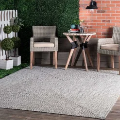 Kirklands Home Area Rugs|Braided Lefebvre Area Rug, 12x18 Gray