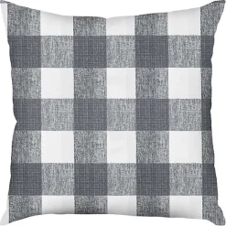 Kirklands Home Outdoor Cushions & Pillows|Gray Buffalo Check Outdoor Pillow, 22 in.