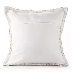 Kirklands Home Outdoor Cushions & Pillows|Gray Buffalo Check Stitched Outdoor Throw Pillow