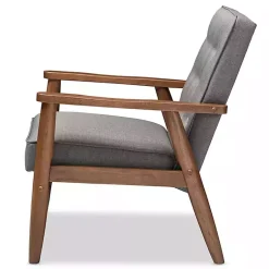 Kirklands Home Accent Chairs|Button-Tufted Sawyer Accent Chair Gray