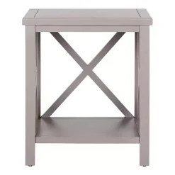 Kirklands Home Accent & End Tables|Candice Cross Back Accent Table Gray