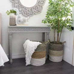 Kirklands Home Console Tables|Carved Wood Console Table Gray