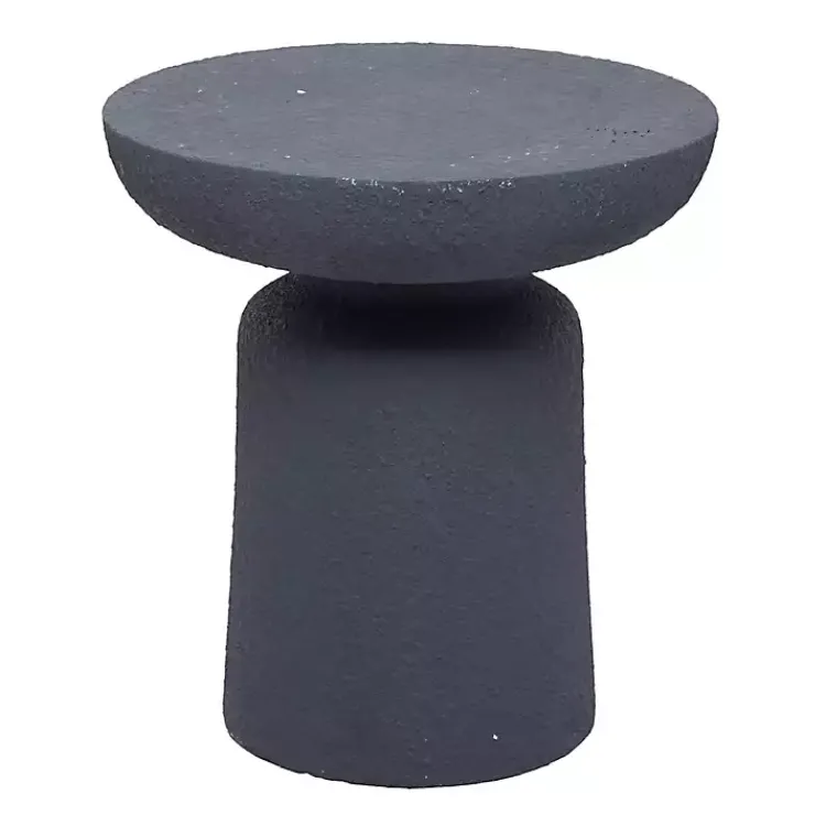 Kirklands Home Outdoor Accent Furniture|Ceramic Round Top Garden Stool Gray