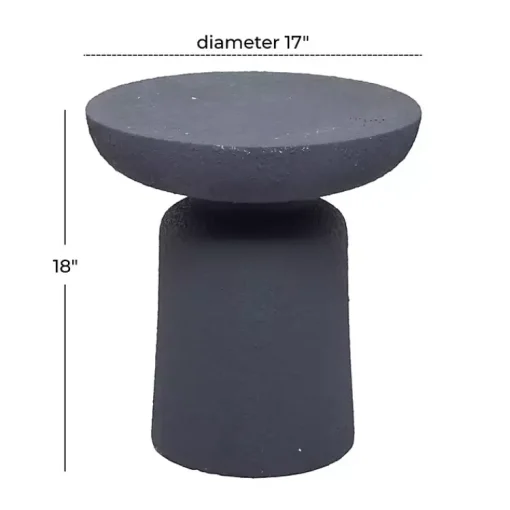 Kirklands Home Outdoor Accent Furniture|Ceramic Round Top Garden Stool Gray