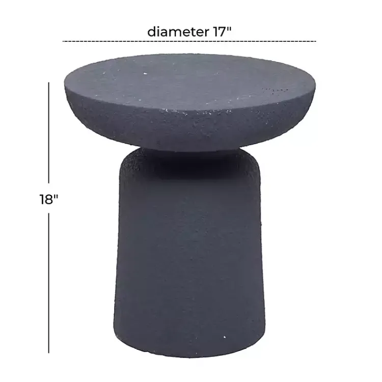Kirklands Home Outdoor Accent Furniture|Ceramic Round Top Garden Stool Gray