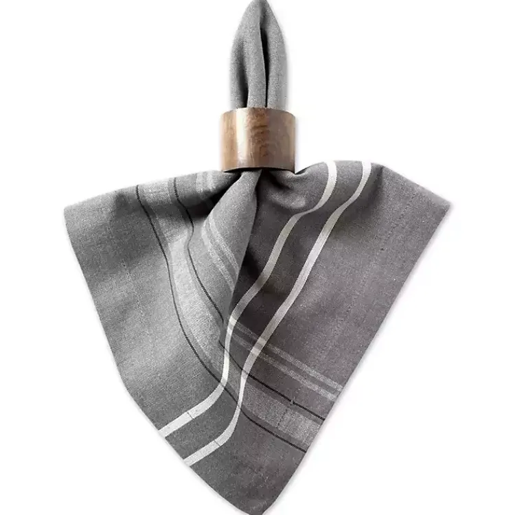 Kirklands Home Table Linens|Chambray French Stripe Napkins, Set of 6 Gray