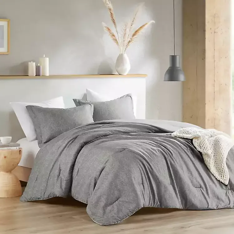 Kirklands Home Comforters|Chambray 3-pc. Full/Queen Comforter Set Gray