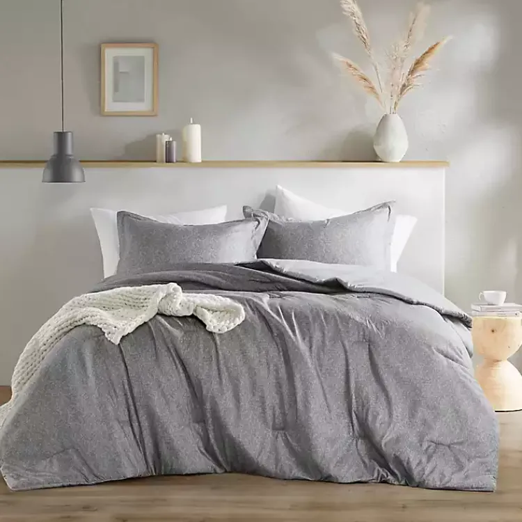Kirklands Home Comforters|Chambray 3-pc. Full/Queen Comforter Set Gray