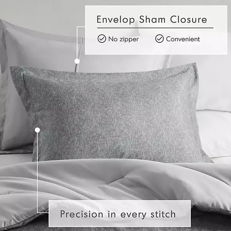 Kirklands Home Comforters|Chambray 3-pc. Full/Queen Comforter Set Gray