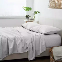 Kirklands Home Bed Sheets|Chambray 3-pc. Twin Sheet Set Gray