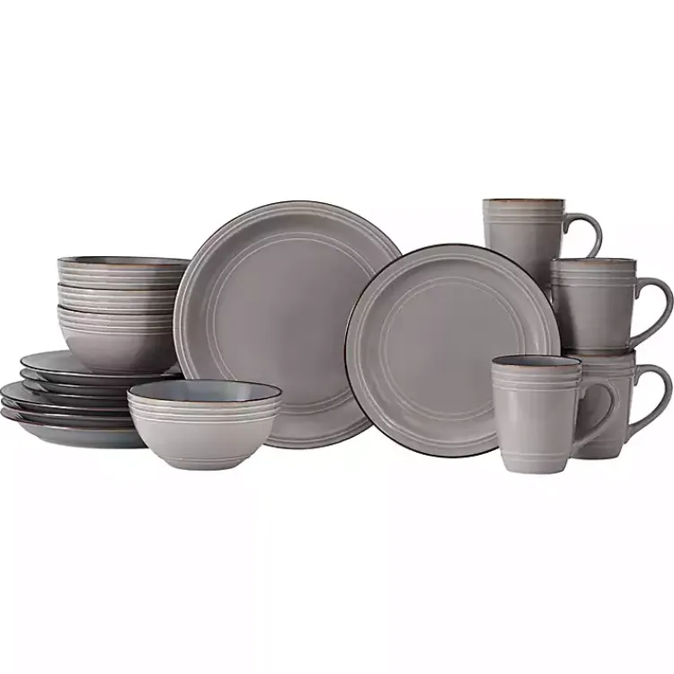 Kirklands Home Dinnerware|Charisma 16-pc. Dinnerware Set Gray