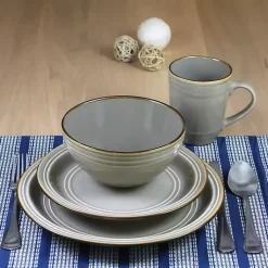 Kirklands Home Dinnerware|Charisma 16-pc. Dinnerware Set Gray