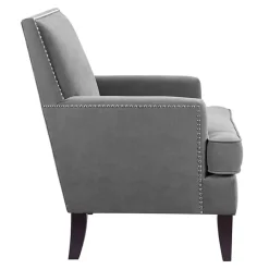 Kirklands Home Accent Chairs|Charlie Track Arm Club Accent Chair Gray