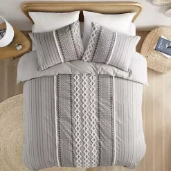 Kirklands Home Comforters|Gray Chenille Tufted California King Comforter Set