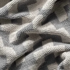 Kirklands Home Area Rugs|Gray Chevron Cotton Tassel Area Rug, 8x10