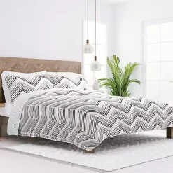 Kirklands Home Quilts|Gray Chevron Reversible 2-pc. Twin Quilt Set