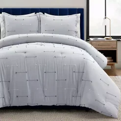 Kirklands Home Comforters|Clip Jacquard 3-pc. King Comforter Set Gray