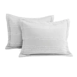 Kirklands Home Comforters|Clipped Stripe 3-pc. Cali King Comforter Set Gray