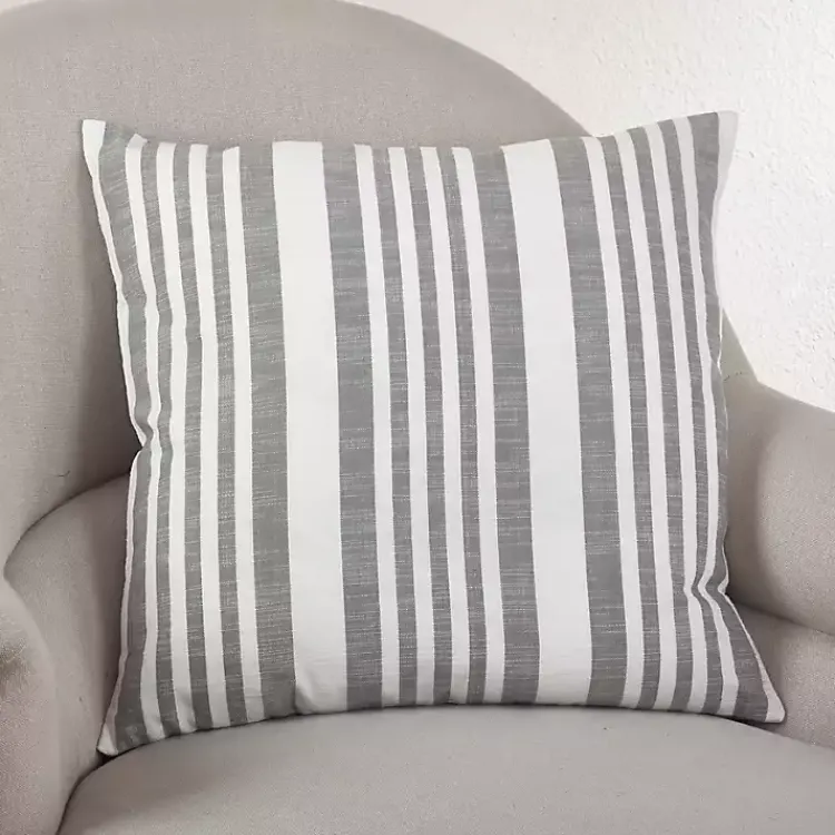 Online Gray Coastal Stripe Pillow Pillows