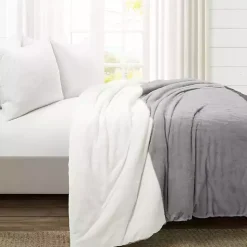 Kirklands Home Comforters|Color Block 3-pc. King Comforter Set Gray
