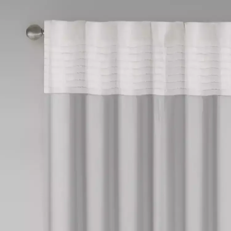 Kirklands Home Curtains & Drapes|Gray Color Block Striped Curtain Panel, 84 in.